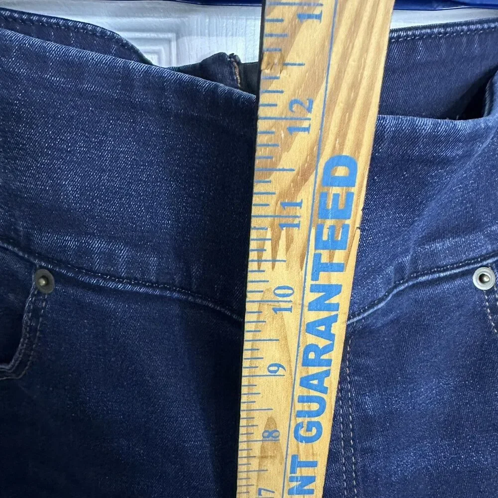 SPANX Signature Waist Skinny Jeans Women’s 32 Kirby Denim Back Zip 29” Inseam